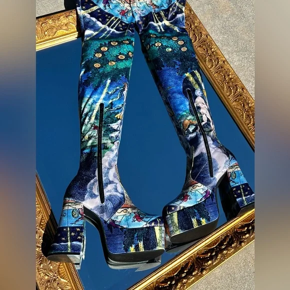 Horoscopez Illusions N’ Delusions Thigh High Boots - Picture 4 of 4